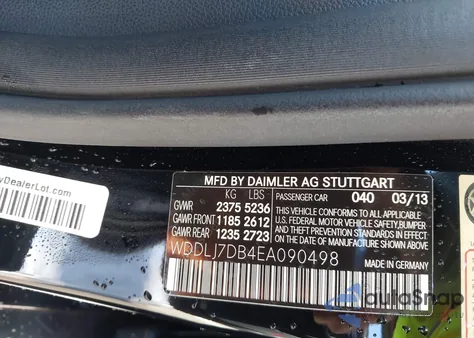 2014 Mercedes-Benz Cls 550 из США, поврежденный, VIN WDDLJ7DB4EA090498